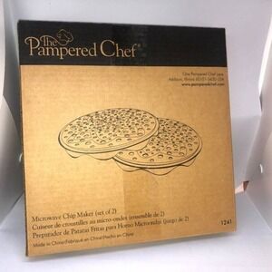 The Pampered Chef Microwave Cip‎ Maker set of (2) #1241 NWT